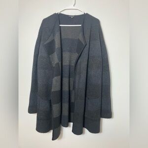 Theory Open Front Cardigan Sz M Wool And Yak Designer Casual Warm‎ Gray Color